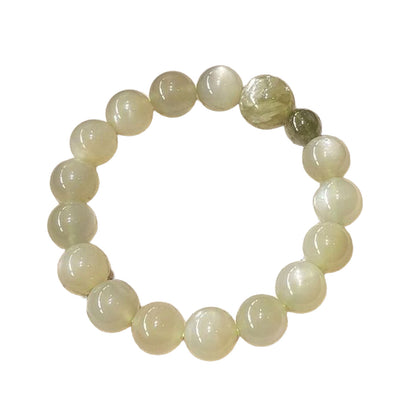 Green Serenity Crystal Bracelet | Green Moonstone & Lepidolite Calming Bracelet for Anxiety Relief