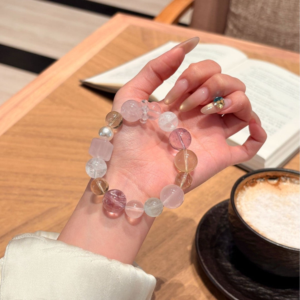 Pastel Bliss Multi-Stone Crystal Bracelet | Rose Quartz Citrine Amethyst Emotional Healing Jewelry